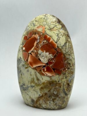 Forme libre Opale de feux sur Agate dendritique