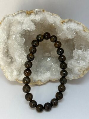Bracelet perles Bronzite 08 mm