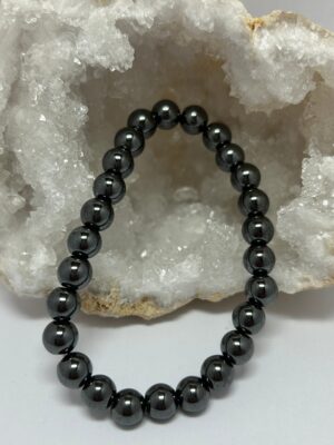 Bracelet perles Hématite 08 mm