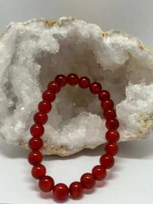 Bracelet perles Cornaline 08 mm