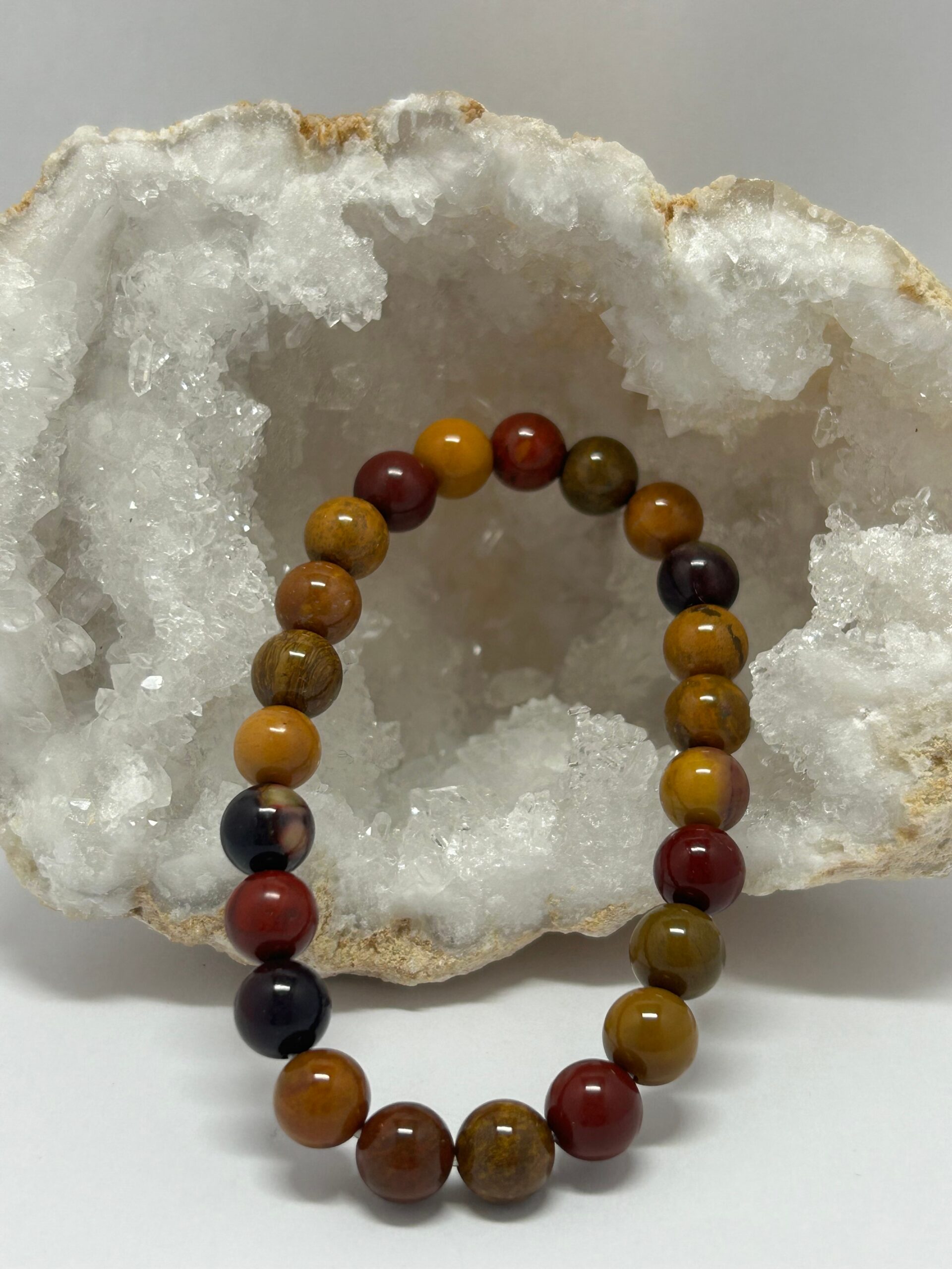 Bracelet perles Jaspe Mokaite 08 mm