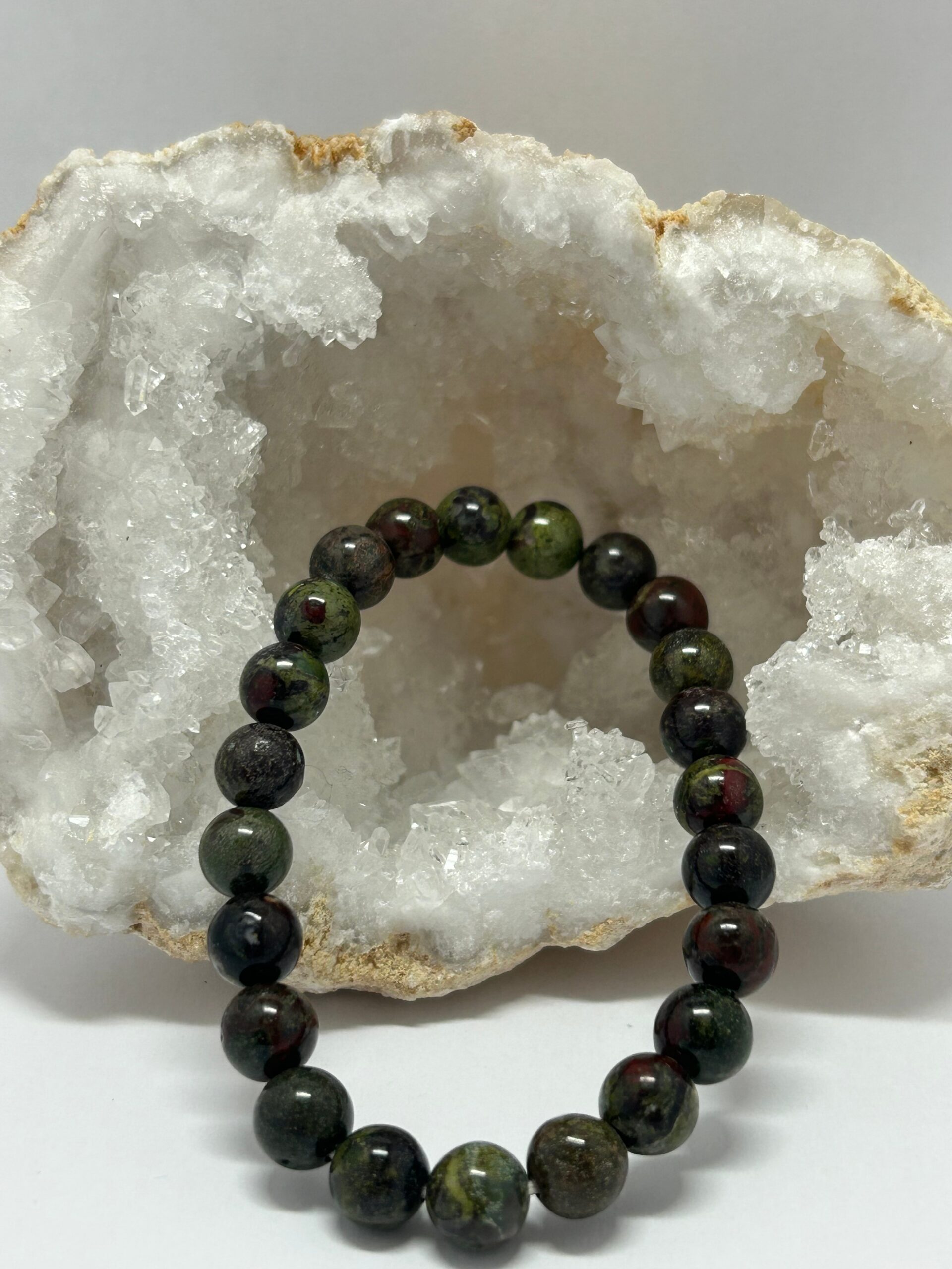 Bracelet perles Jaspe Sang de Dragon 08 mm