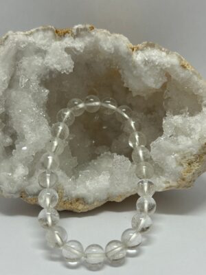 Bracelet perles Cristal de roche 08 mm
