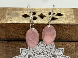 Boucles d'oreilles Quartz rose