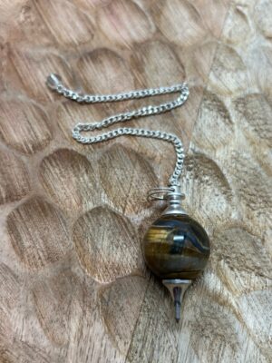 Pendule boule Œil de tigre